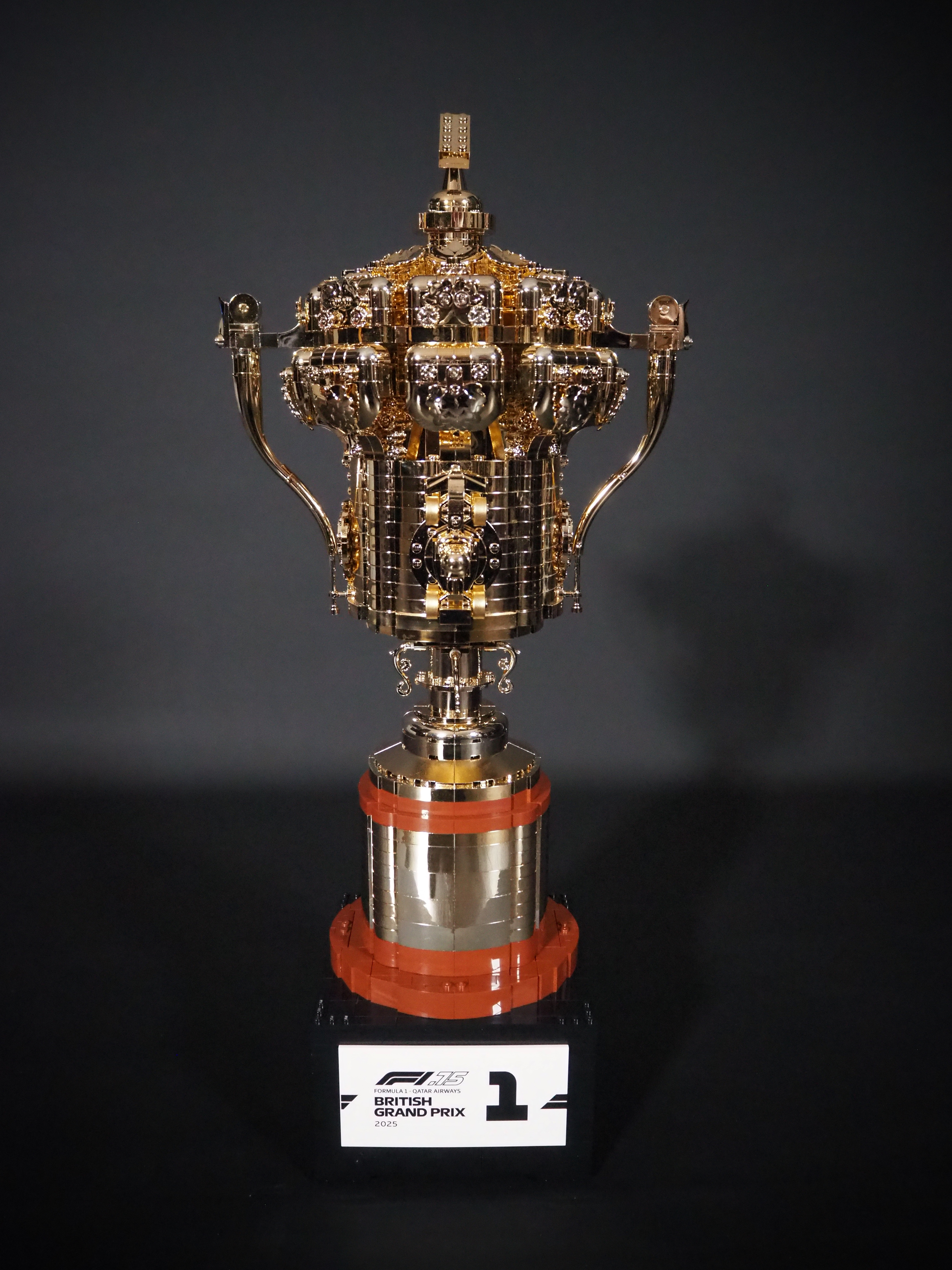 2025 British Grand Prix Winner's Trophy — LEGO sculpture